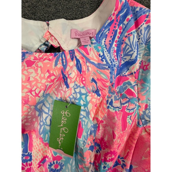 Lilly Pulitzer Dress Womens 8 Fiesta Stretch Dress Light Pascha Pink Aquadesiac - Picture 3 of 8